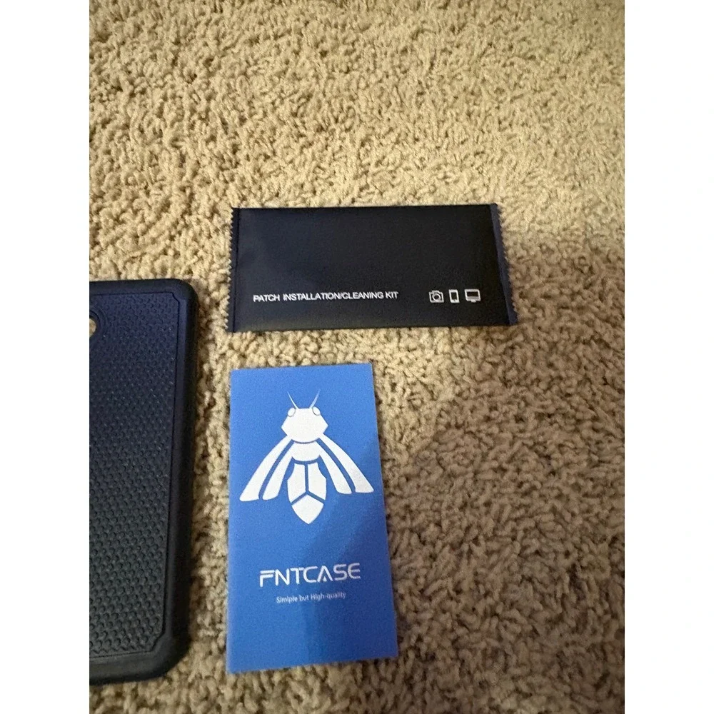 FNTCASE Black Phone Case with‎ Screen Protector for Samsung Galaxy